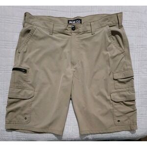 Iron Co. 4-Way Stretch Hybrid Cargo Short Size 38 Beige